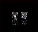5.27 Cts 14k White Gold Princess Shape Studs Earring - Image 2