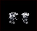 1.91 Cts 14k White Gold Marquise Shape Studs Earring - Image 2