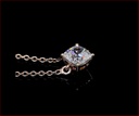 0.76 Cts 14k Rose Gold Cushion Shape Solitaire Pendant - Image 2