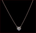 0.76 Cts 14k Rose Gold Cushion Shape Solitaire Pendant - Video