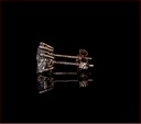 1.49 Cts 14k Rose Gold Cushion Shape Studs Earring - Image 2