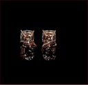1.49 Cts 14k Rose Gold Cushion Shape Studs Earring - Image 3
