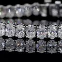 5.03 Cts 14k White Gold Oval Shape Tennis Bracelet - Image 2