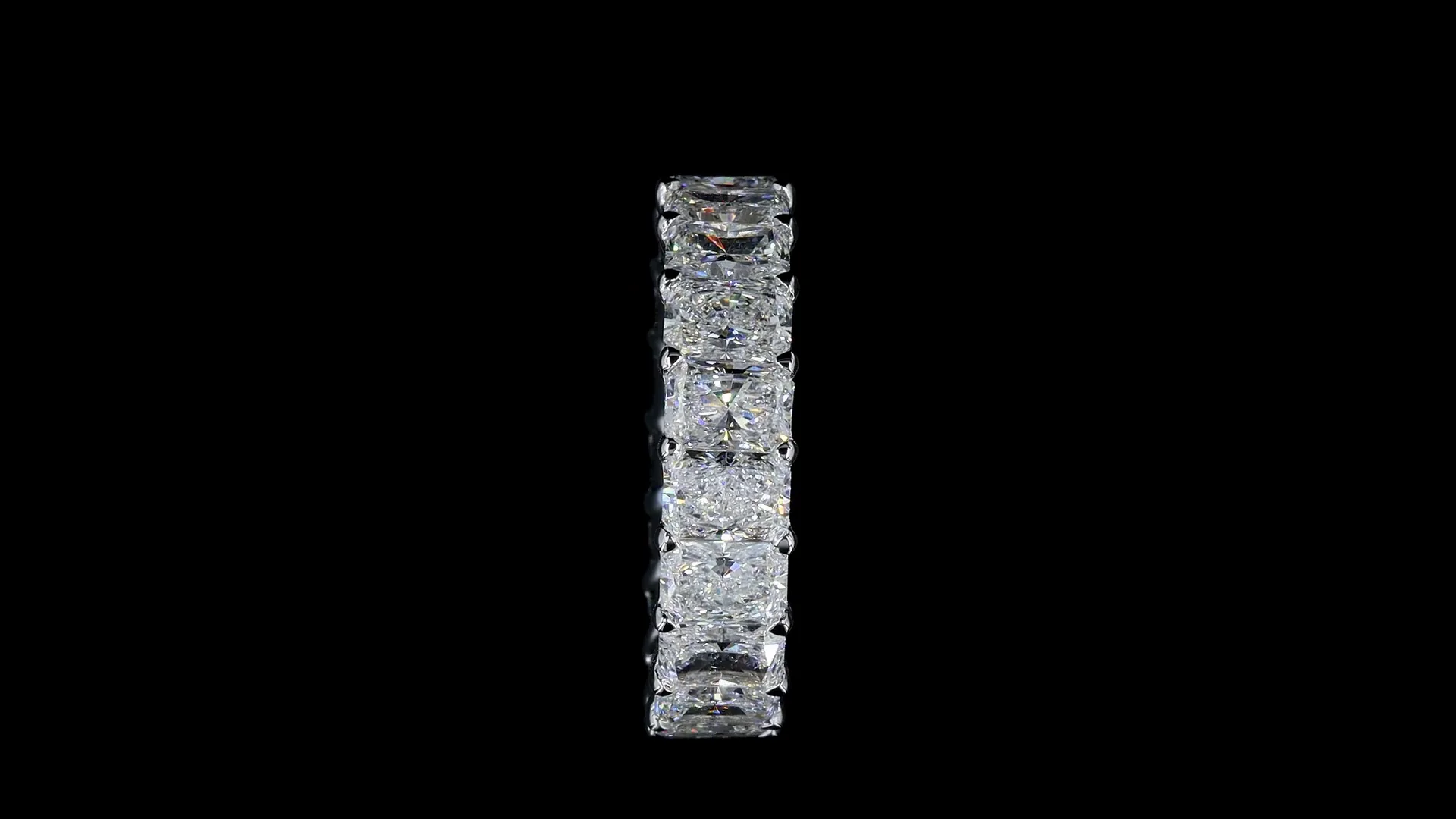 8.46 Cts 18k White Gold Radiant Shape Eternity Band Eternity Band - Image 4