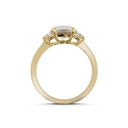 2.15 Cts 14k Yellow Gold Emerald Shape 3 Stones Ring - Image 2
