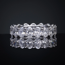 5.46 Cts 18k White Gold Oval Shape Eternity Band Eternity Band - Video