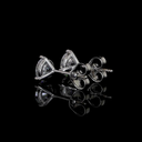 0.5 Cts 18k White Gold Round Shape Martini Earring - Image 2