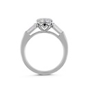 3.77 Cts 14k White Gold Round Shape 3 Stones Ring - Image 3