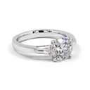 3.77 Cts 14k White Gold Round Shape 3 Stones Ring - Image 4