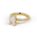 1.43 Cts 14k Yellow Gold Radiant Shape Hidden Halo Ring - Image 4