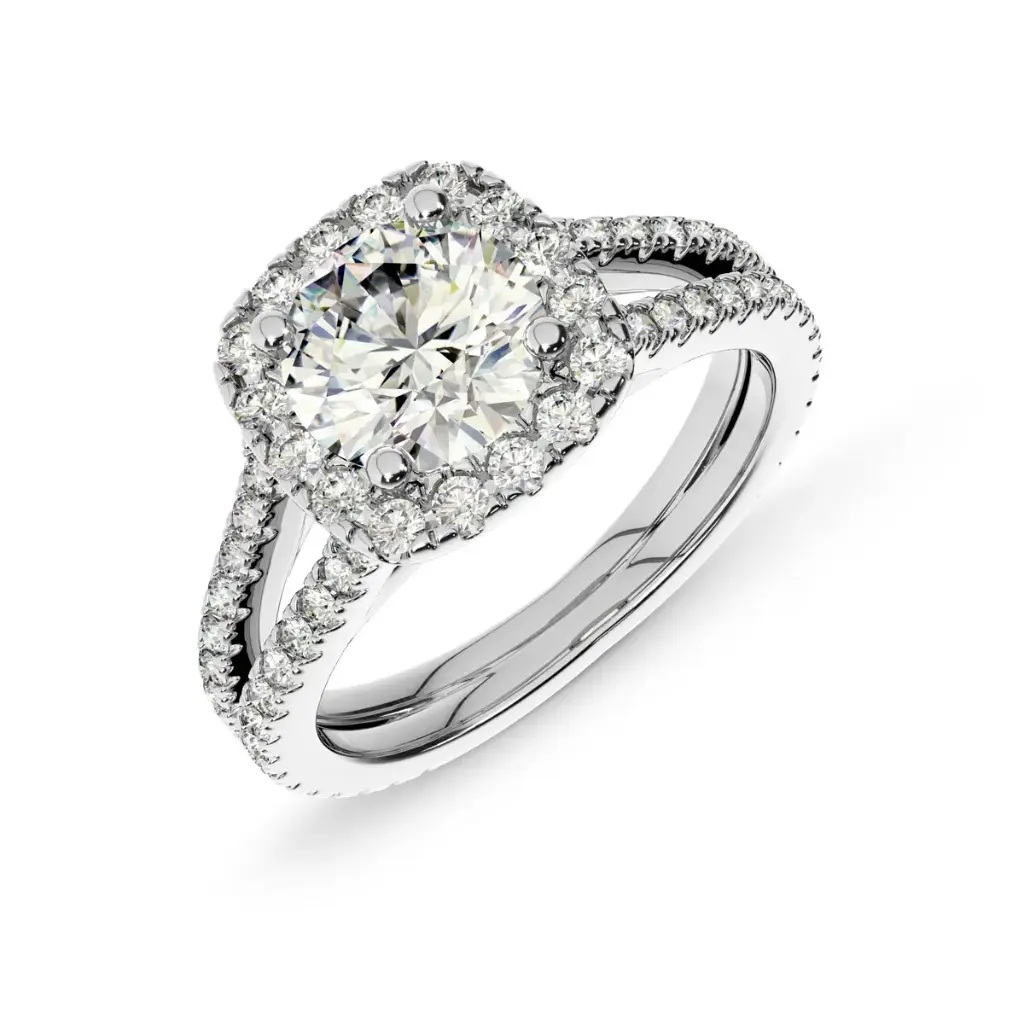 The Halo Round Engagement Ring Style ENG209