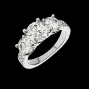 The Trellis Three Stone Round Brilliant Engagement Ring Style ENG404