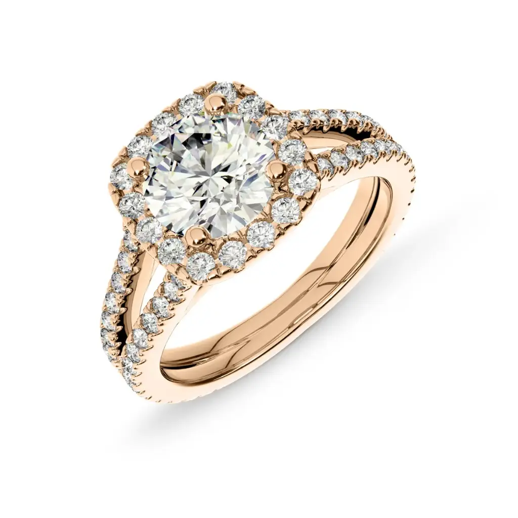 The Halo Round Engagement Ring Style ENG209