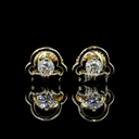 0.21 Cts 14k Yellow Gold Round Shape Studs Earring