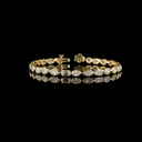 7.44 Cts 14k Yellow Gold Mix Shape Tennis Bracelet