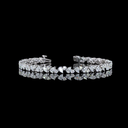 5.26 Cts 14k White Gold Mix Shape Tennis Bracelet