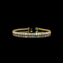 9.28 Cts 14k Yellow Gold Antique Cushion Shape Tennis Bracelet