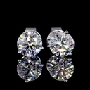 1.5 Cts 14k White Gold Round Shape Martini Earring