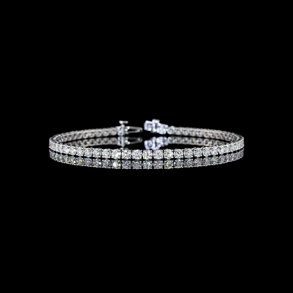 5.22 Cts 14k White Gold Round Shape Tennis Bracelet