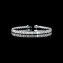 7.33 Cts 14k White Gold Emerald Shape Tennis Bracelet