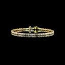 3.85 Cts 14k Yellow Gold Mix Shape Tennis Bracelet