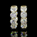 3.87 Cts 14k Yellow Gold Round Shape Huggies Earring