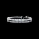 11.35 Cts 14k White Gold Radiant Shape Tennis Bracelet