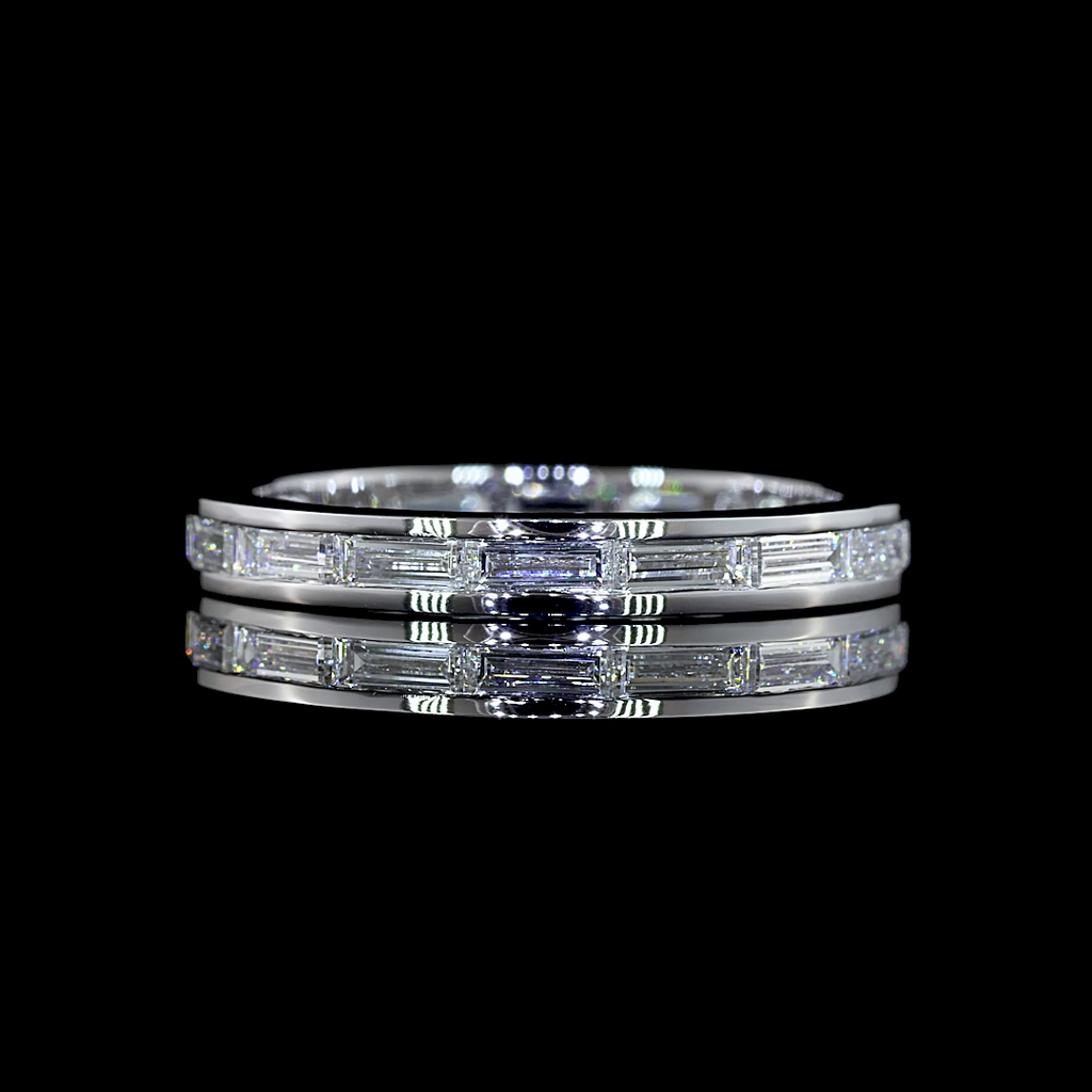 1.19 Cts 14k White Gold Baguette Shape Eternity Band Eternity Band