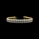 9.67 Cts 14k Yellow Gold Round Shape Tennis Bracelet