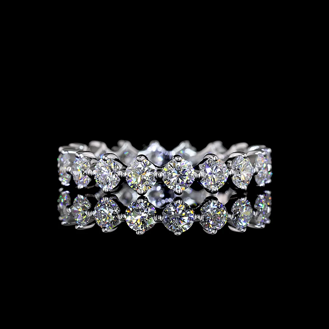 1.43 Cts 14k White Gold Round Shape Eternity Band Eternity Band