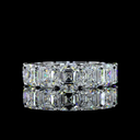 13.25 Cts 14k White Gold Asscher Shape Eternity Band Eternity Band