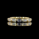 0.44 Cts 14k Yellow Gold Baguette Shape 3/4 Band Eternity Band