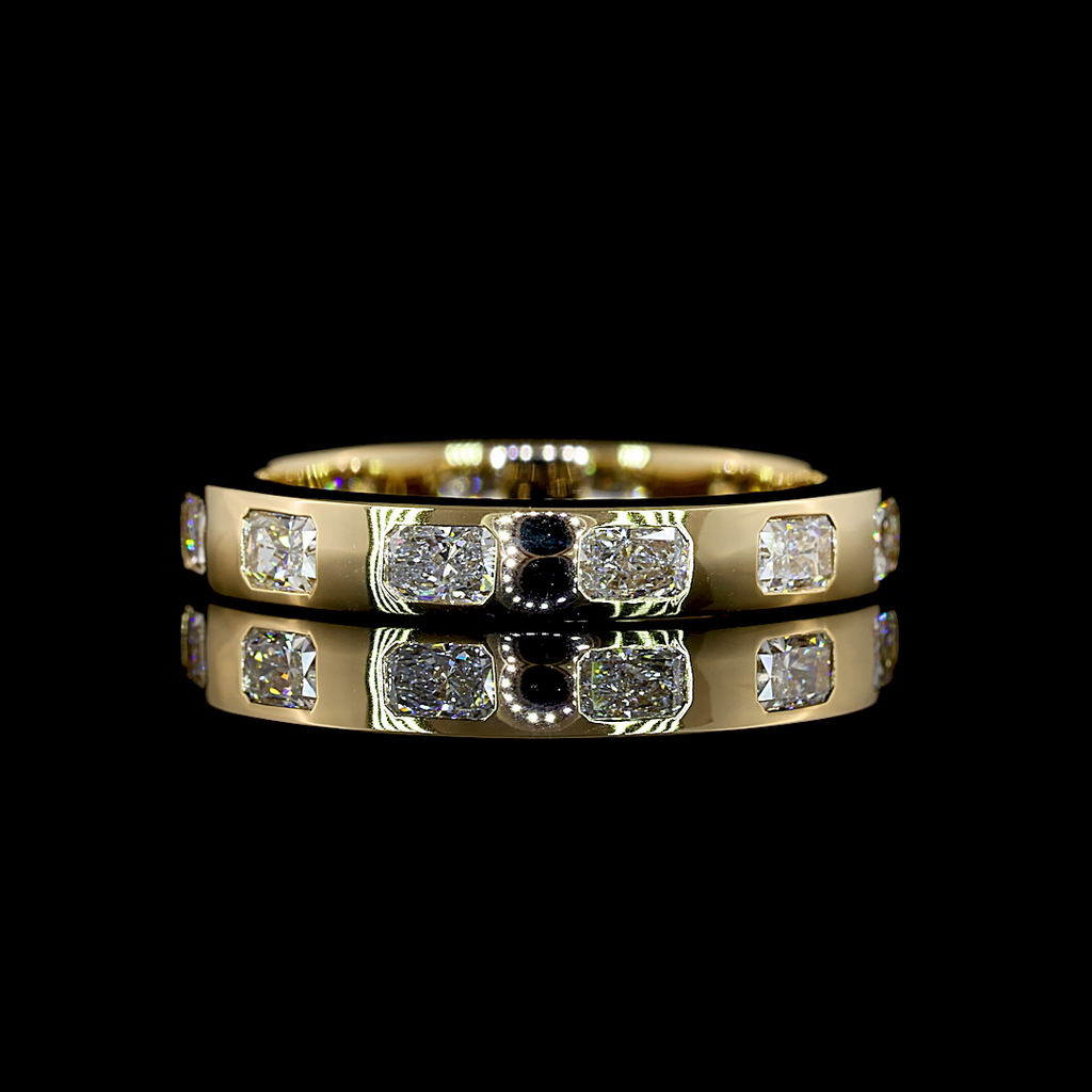 1.12 Cts 14k Yellow Gold Radiant Shape Eternity Band Eternity Band