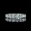 2.51 Cts Platinum Round Shape Eternity Band Eternity Band