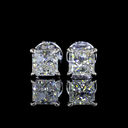 1.07 Cts 14k White Gold Princess Shape Studs Earring