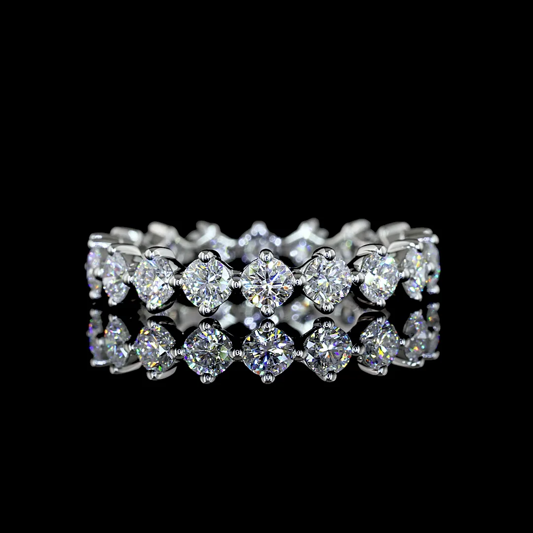 1.34 Cts Platinum Round Shape Eternity Band Eternity Band