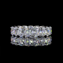 5.7 Cts Platinum Antique Cushion Shape Eternity Band Eternity Band