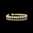 10.91 Cts 14k Yellow Gold Oval Shape Tennis Bracelet