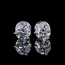 1.05 Cts 14k White Gold Round Shape Martini Earring
