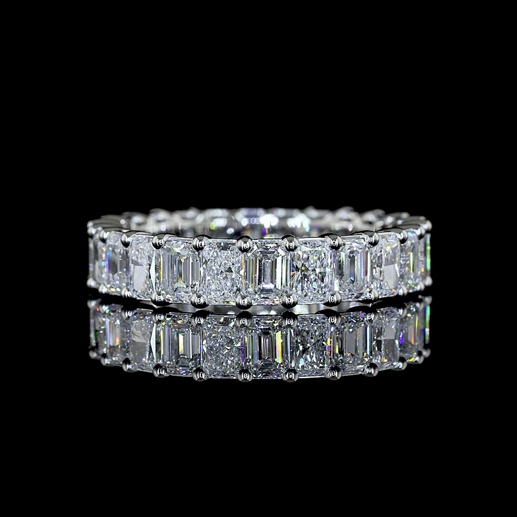 3.87 Cts Platinum Mix Shape Eternity Band Eternity Band