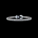 2.98 Cts 14k White Gold Round Shape Tennis Bracelet