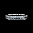 0.3 Cts 14k White Gold Round Shape 3/4 Band Eternity Band