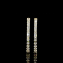 8.64 Cts 14k Yellow Gold Emerald Shape Hoops Earring