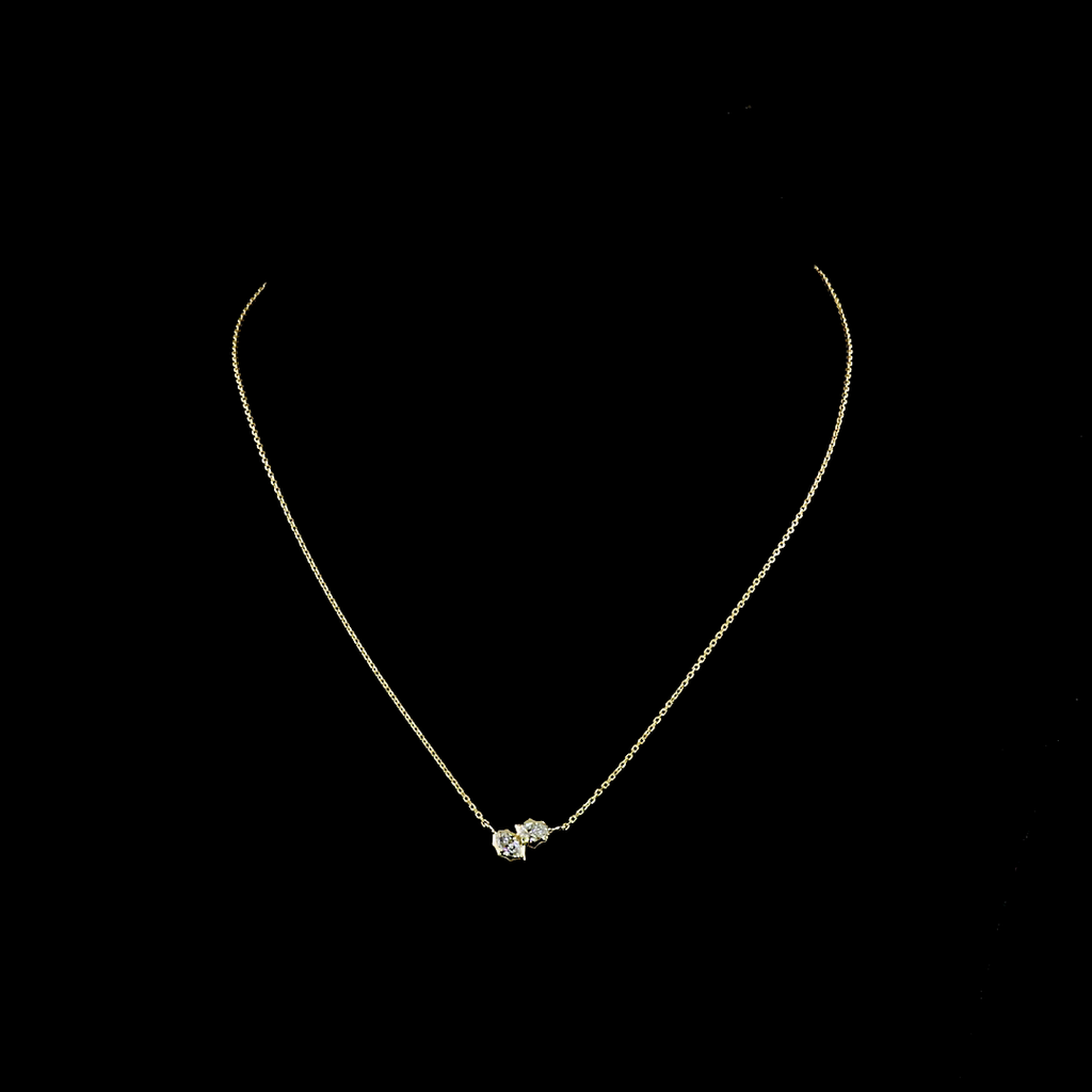 0.41 Cts 14k Yellow Gold Mix Shape Pendant Pendant