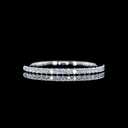 0.23 Cts 14k White Gold Round Shape Half Eternity Eternity Band