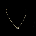 1.76 Cts 14k Yellow Gold Emerald Shape Solitaire Pendant