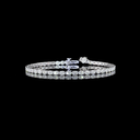 4.78 Cts 14k White Gold Oval Shape Tennis Bracelet