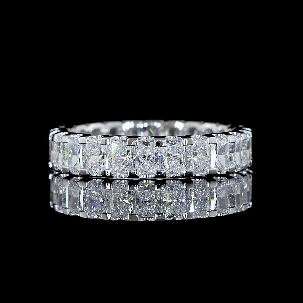 2.57 Cts Platinum Radiant Shape Eternity Band Eternity Band