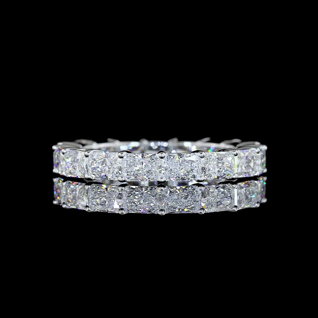 2.59 Cts 18k White Gold Radiant Shape Eternity Band Eternity Band