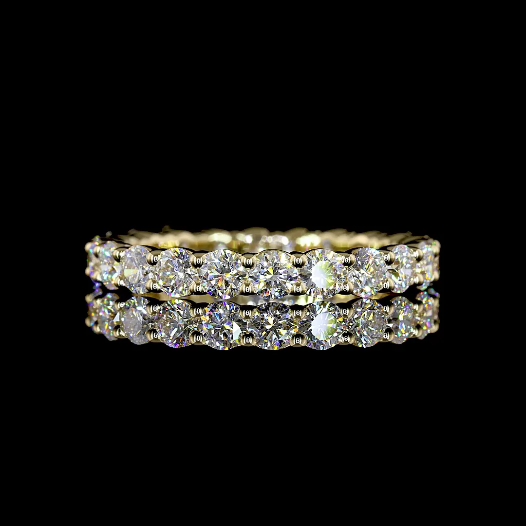 1.7 Cts 14k Yellow Gold Round Shape Eternity Band Eternity Band
